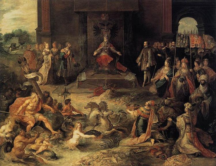 Frans Francken II Allegory on the Abdication of Emperor Charles V in Brussels Norge oil painting art